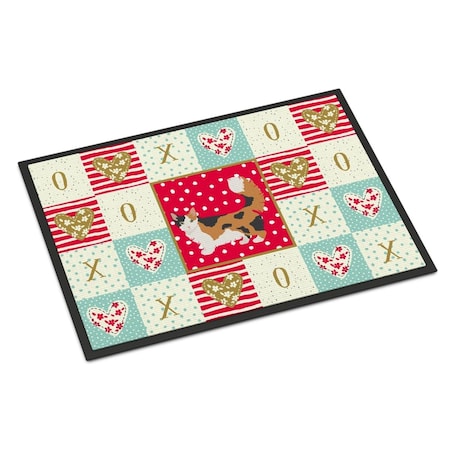 Carolines Treasures 24 x 36 in. Skookum Cat Love Indoor or Outdoor Mat CK5711JMAT